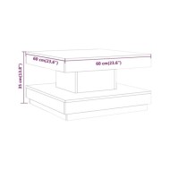 Table basse Marron foncé 60x60x35 cm MDF