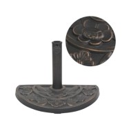 Socle de parasol en résine demi-cercle Bronze 9 kg