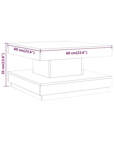 Table basse Gris 60x60x35 cm MDF