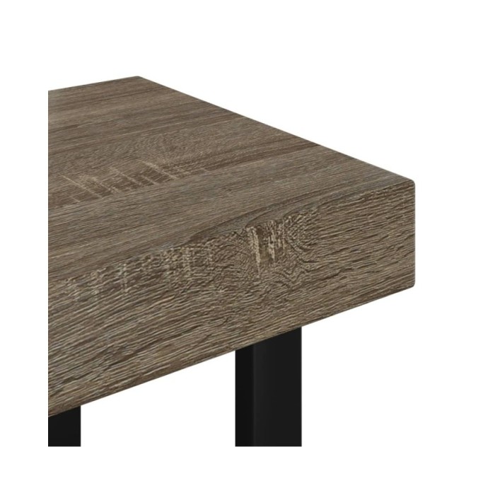 Table basse Gris et noir 90x45x40 cm MDF et fer