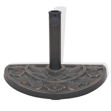 Socle de parasol en résine demi-cercle Bronze 9 kg