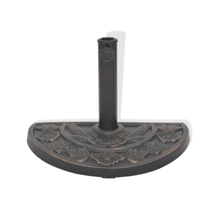 Socle de parasol en résine demi-cercle Bronze 9 kg
