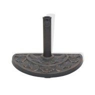 Socle de parasol en résine demi-cercle Bronze 9 kg