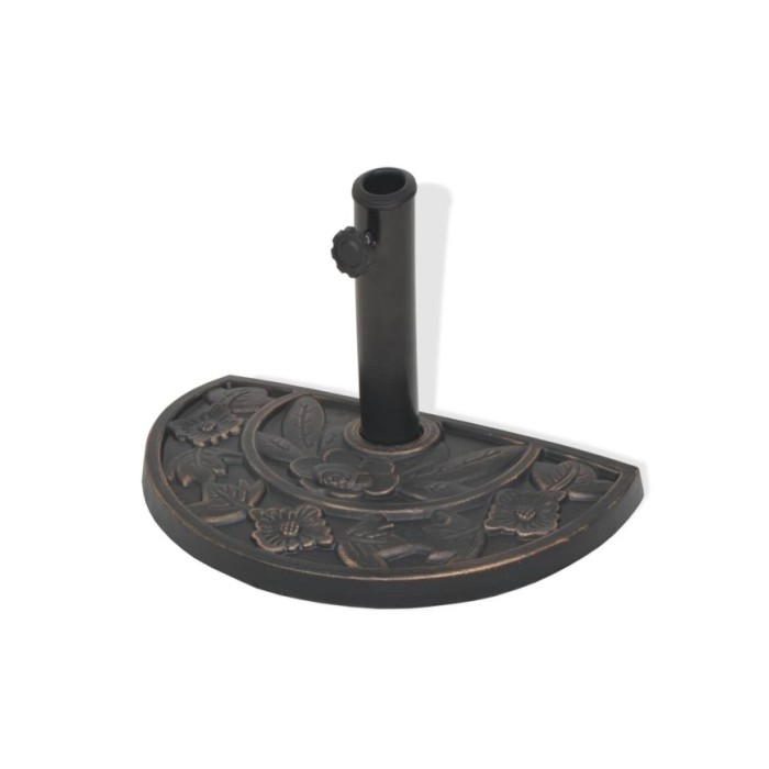 Socle de parasol en résine demi-cercle Bronze 9 kg