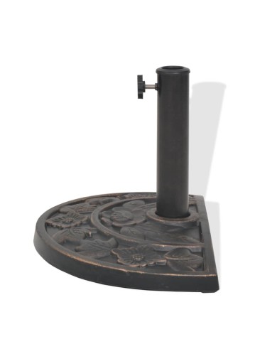 Socle de parasol en résine demi-cercle Bronze 9 kg