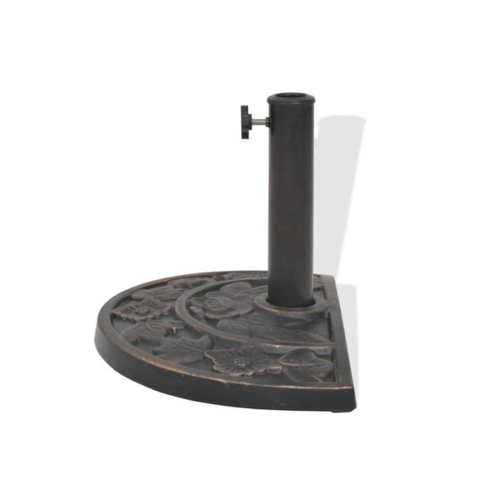 Socle de parasol en résine demi-cercle Bronze 9 kg