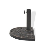 Socle de parasol en résine demi-cercle Bronze 9 kg