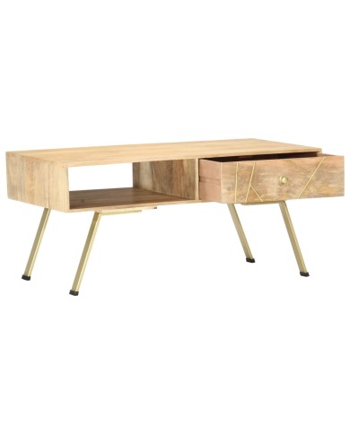 Table basse 95x50x42 cm Bois de manguier massif