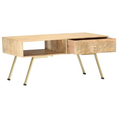 Table basse 95x50x42 cm Bois de manguier massif