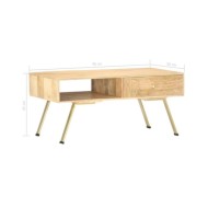 Table basse 95x50x42 cm Bois de manguier massif