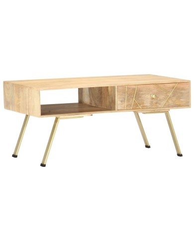 Table basse 95x50x42 cm Bois de manguier massif