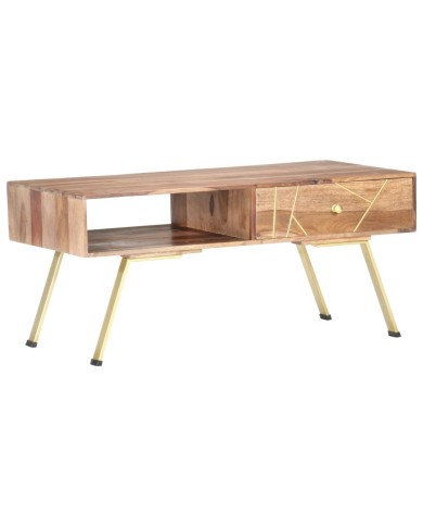 Table basse 95x50x42 cm Bois massif