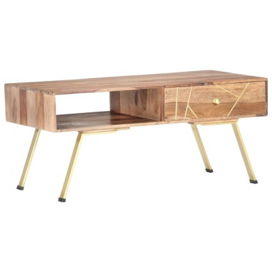 Table basse 95x50x42 cm Bois massif