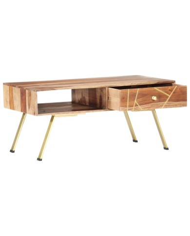 Table basse 95x50x42 cm Bois massif