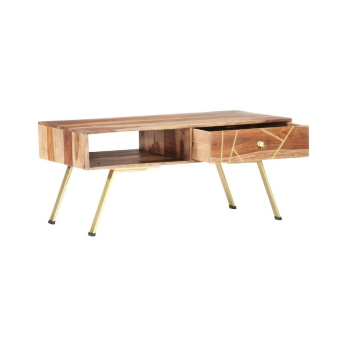 Table basse 95x50x42 cm Bois massif