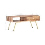 Table basse 95x50x42 cm Bois massif
