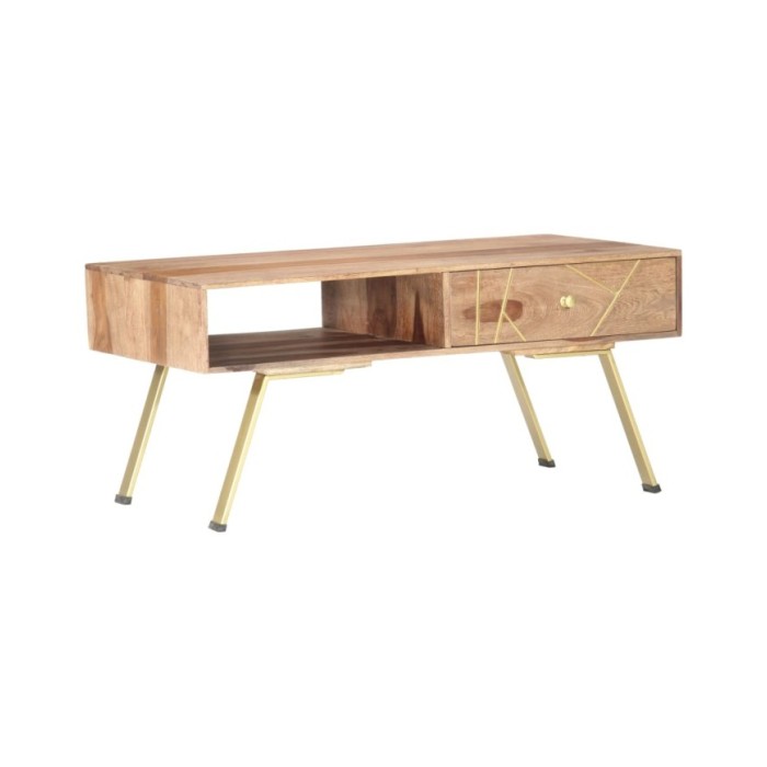 Table basse 95x50x42 cm Bois massif