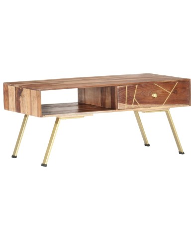Table basse 95x50x42 cm Bois massif