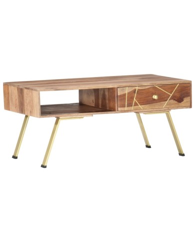 Table basse 95x50x42 cm Bois massif