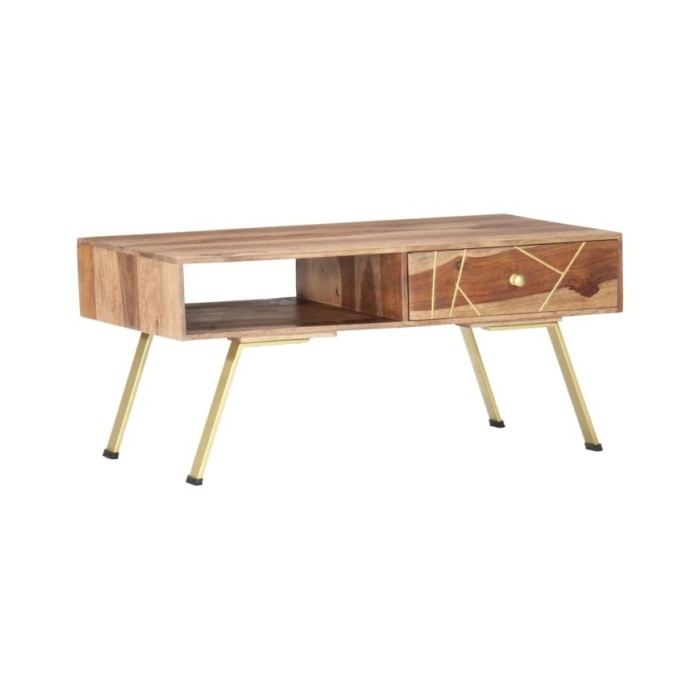 Table basse 95x50x42 cm Bois massif