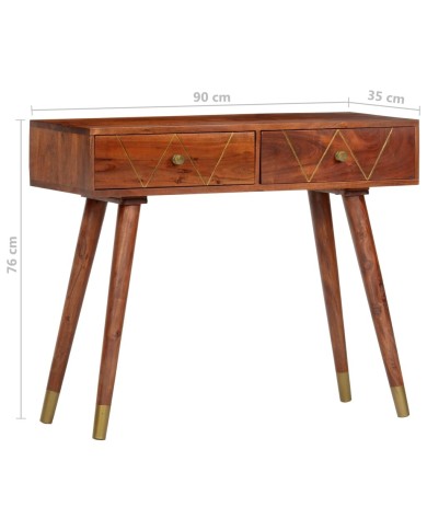Table console 90x35x76 cm Bois d'acacia massif