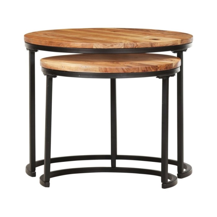 Tables gigognes 2 pcs Bois d'acacia massif