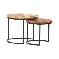 Tables gigognes 2 pcs Bois d'acacia massif