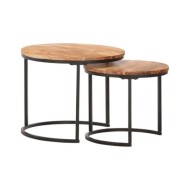 Tables gigognes 2 pcs Bois d'acacia massif
