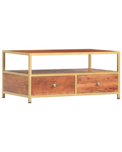 Table basse 90 x 50 x 40 cm Bois d'acacia massif
