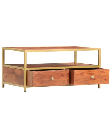 Table basse 90 x 50 x 40 cm Bois d'acacia massif