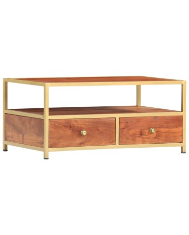 Table basse 90 x 50 x 40 cm Bois d'acacia massif