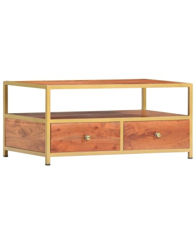 Table basse 90 x 50 x 40 cm Bois d'acacia massif