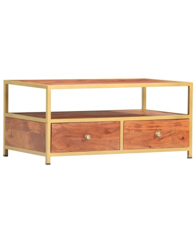 Table basse 90 x 50 x 40 cm Bois d'acacia massif