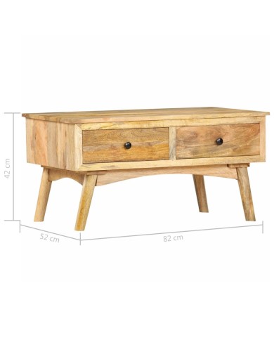 Table basse 82x52x42 cm Bois de manguier massif