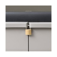 Armoire de rangement de jardin avec 2 étagères Noir et gris