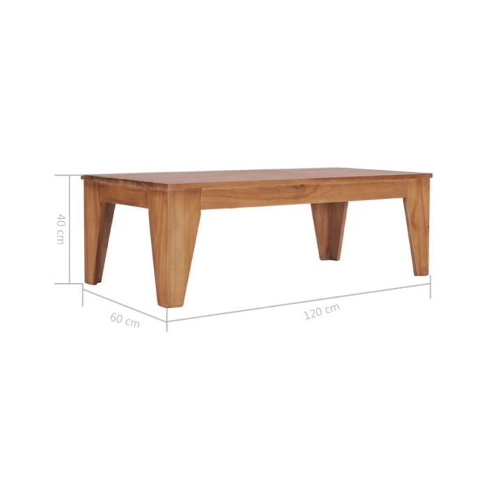 Table basse 120x60x40 cm Bois de teck solide