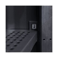 Armoire de rangement de jardin avec 2 étagères Noir et gris