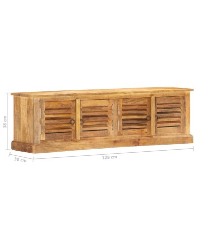 Banc de rangement 128 cm Bois de manguier massif