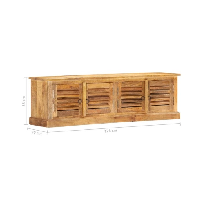 Banc de rangement 128 cm Bois de manguier massif
