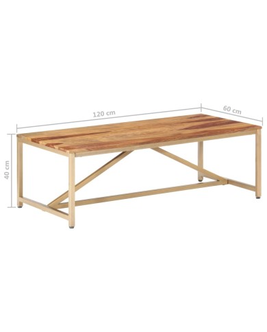 Table basse 120x60x40 cm Bois solide