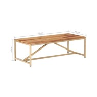 Table basse 120x60x40 cm Bois solide
