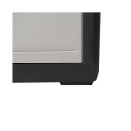 Armoire de rangement de jardin avec 2 étagères Noir et gris