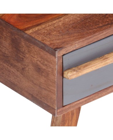 Table basse Gris 110x50x40 cm Bois massif