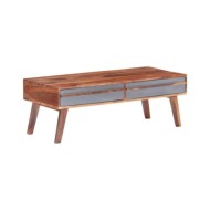 Table basse Gris 110x50x40 cm Bois massif