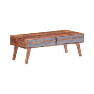 Table basse Gris 110x50x40 cm Bois massif