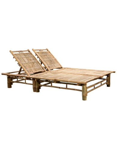 Chaise longue pour 2 personnes Bambou
