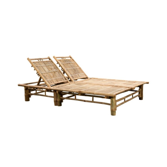 Chaise longue pour 2 personnes Bambou