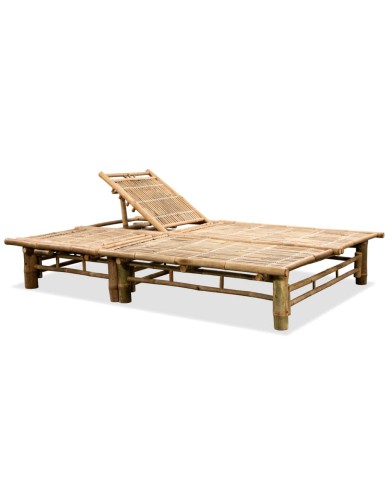 Chaise longue pour 2 personnes Bambou