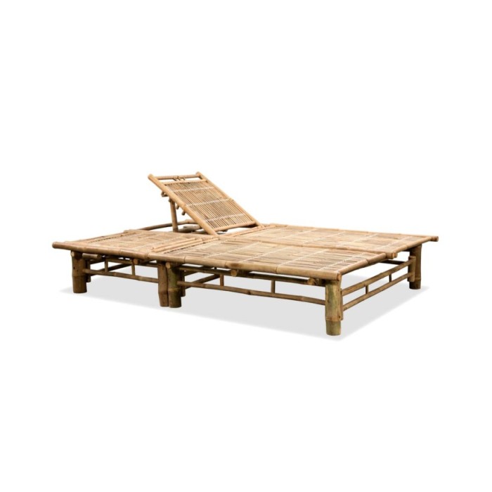 Chaise longue pour 2 personnes Bambou