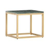 Table basse Vert 40x40x35 cm Pierre véritable et texture marbre